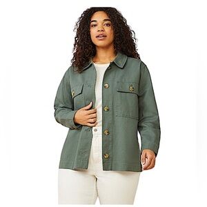 ❤️ Free Assembly Women's Green Utility Jacket
